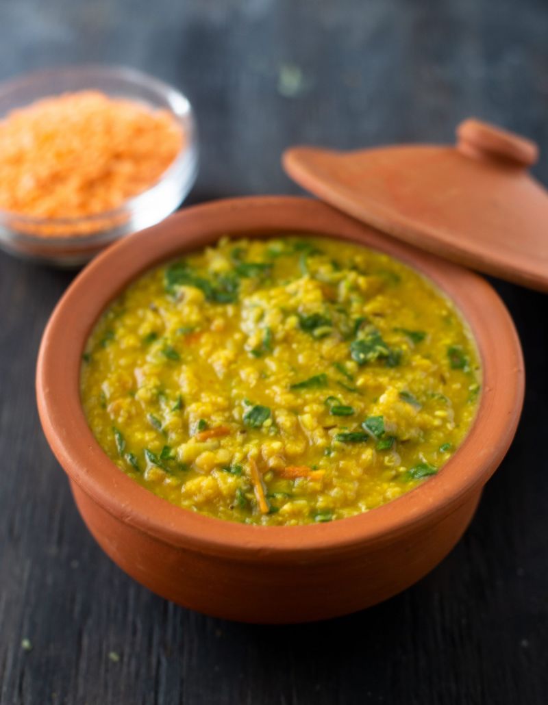 Red Lentil and Spinach Dal