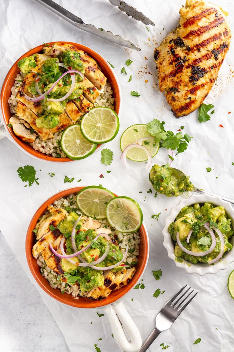 Cilantro Lime Chicken with Cauliflower Rice