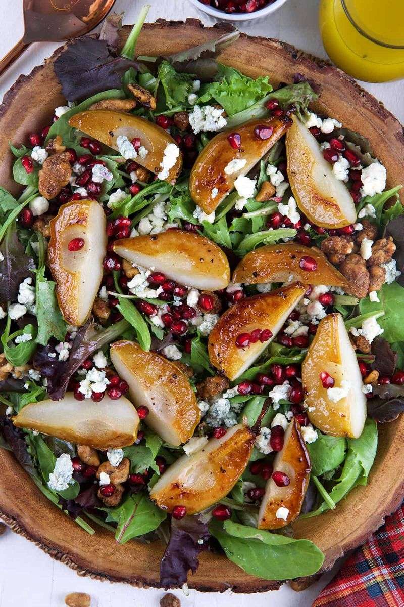 Roasted Pear and Gorgonzola Salad
