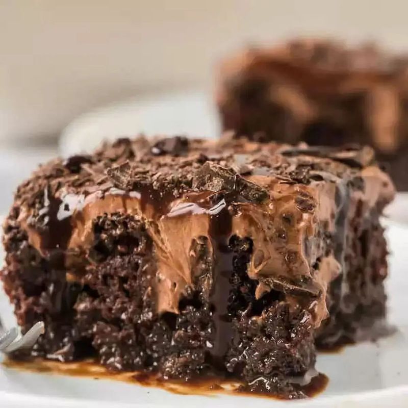 Chocolate Milk Poke Cake