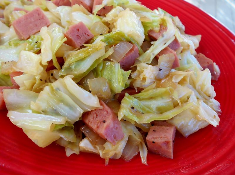 Spam and Cabbage Skillet