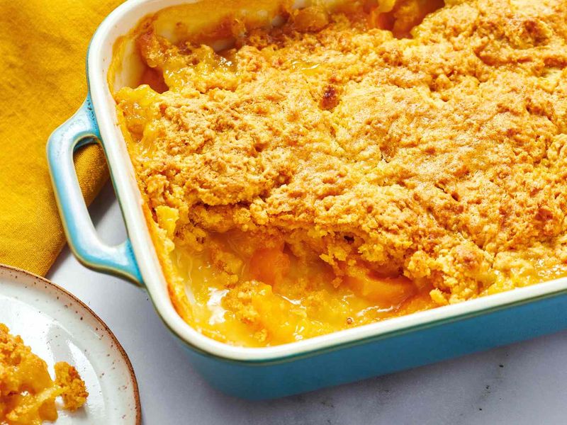 Dump-And-Bake Peach Cobbler