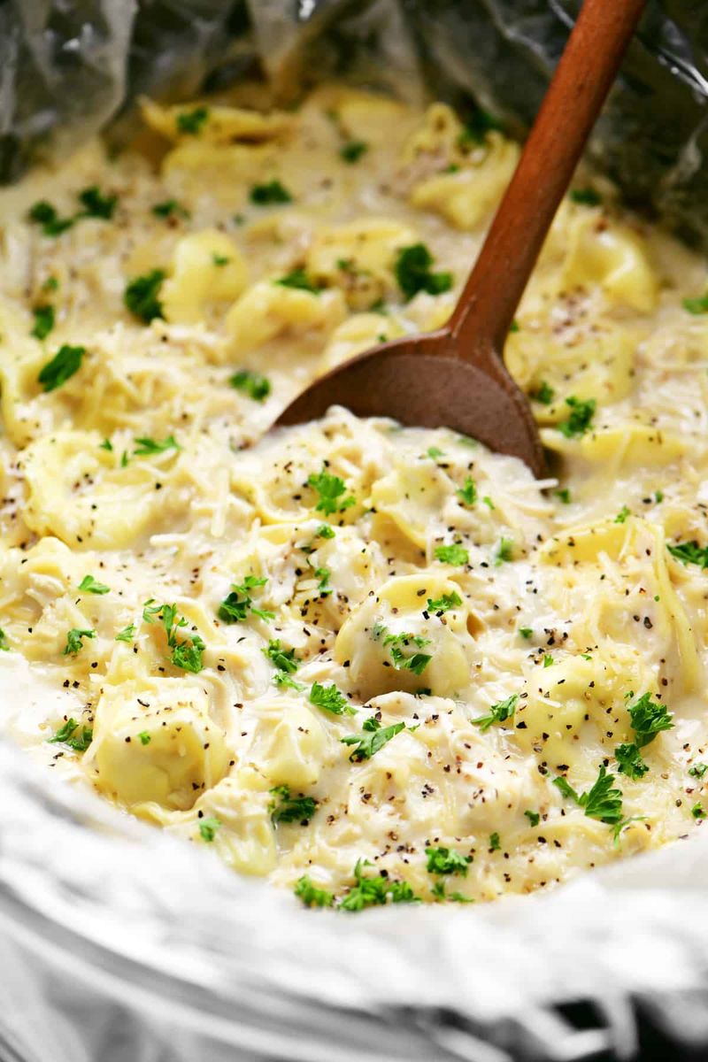 Chicken Alfredo Tortellini Casserole