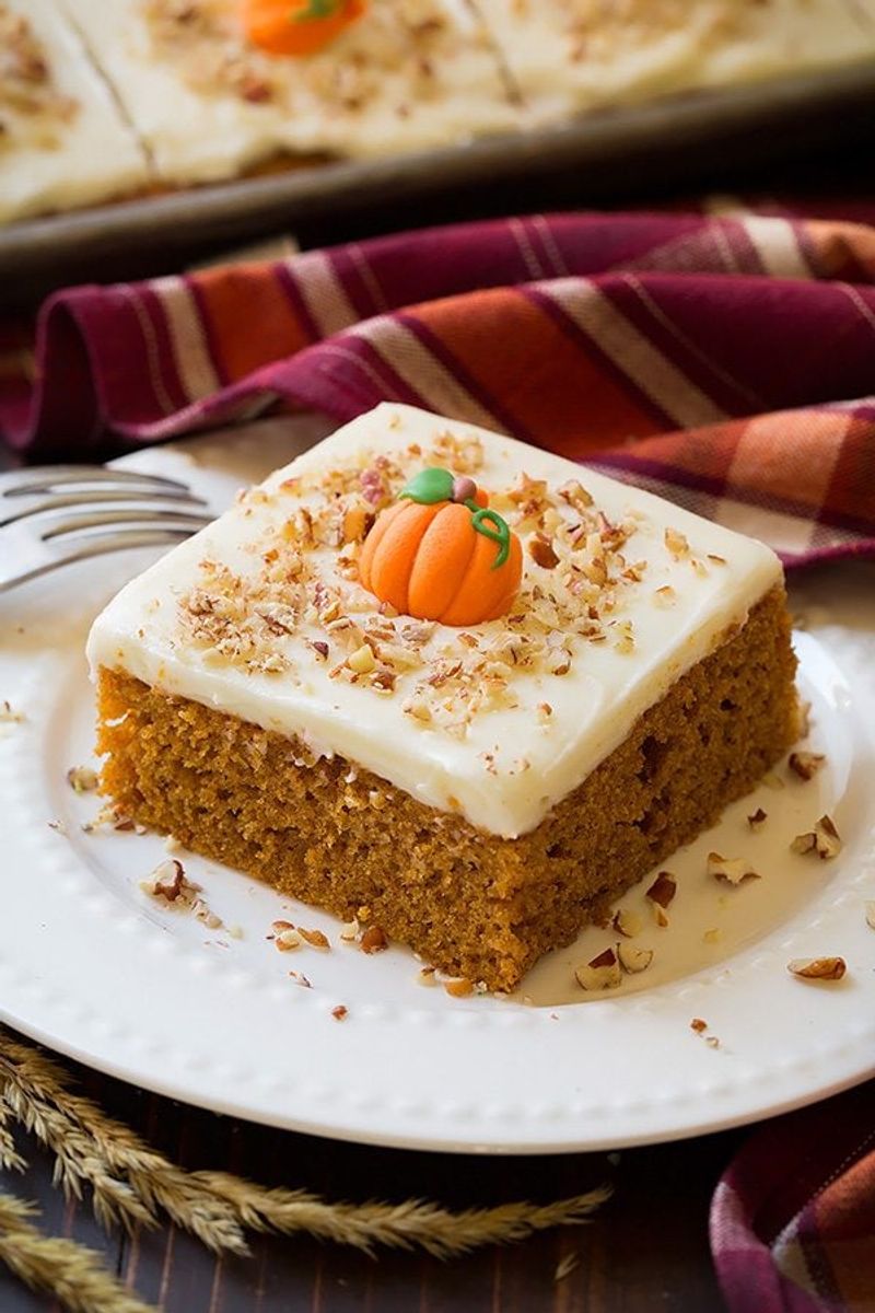 Pumpkin Sheet Cake with Cream Cheese Frosting