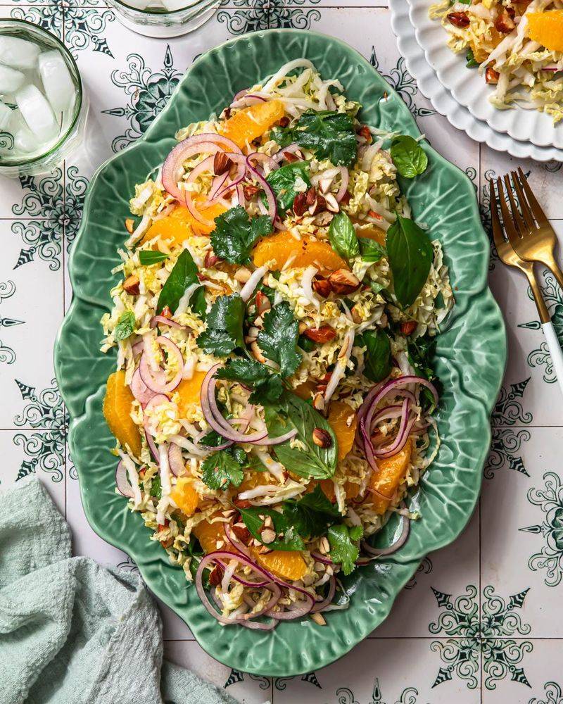 Citrus and herb slaw