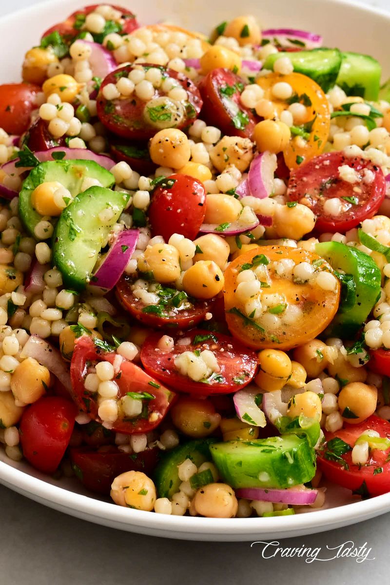 Herbed Couscous and Chickpea Picnic Bowl