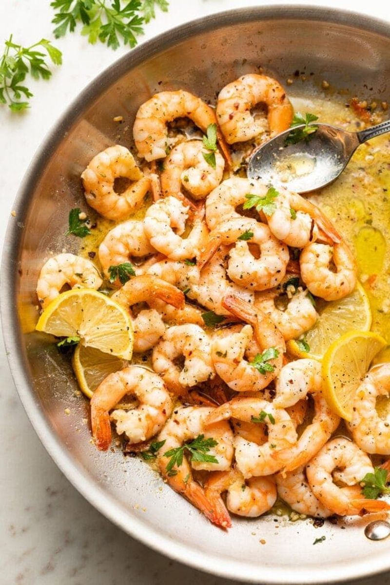 Garlic Lemon Shrimp Skillet
