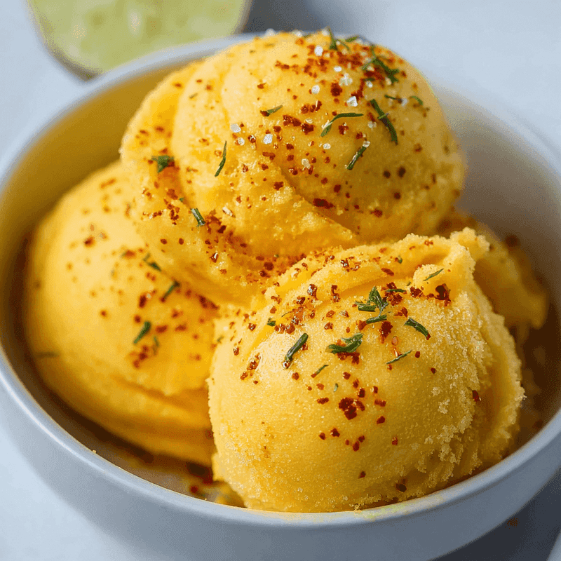Mango Chili Salt Sorbet