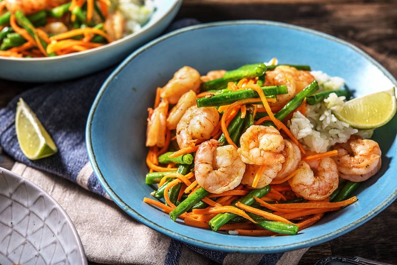 Garlic Ginger Shrimp Stir Fry
