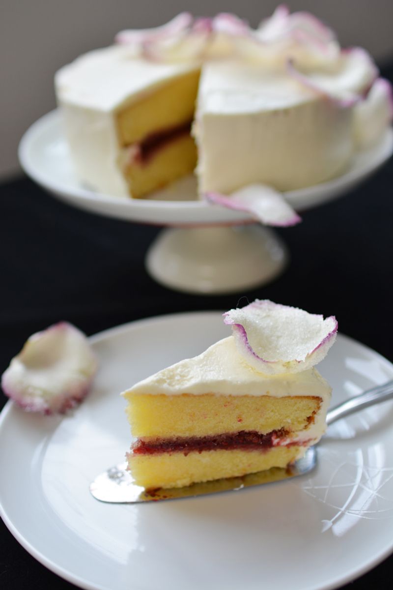 Raspberry Rose Water Cake