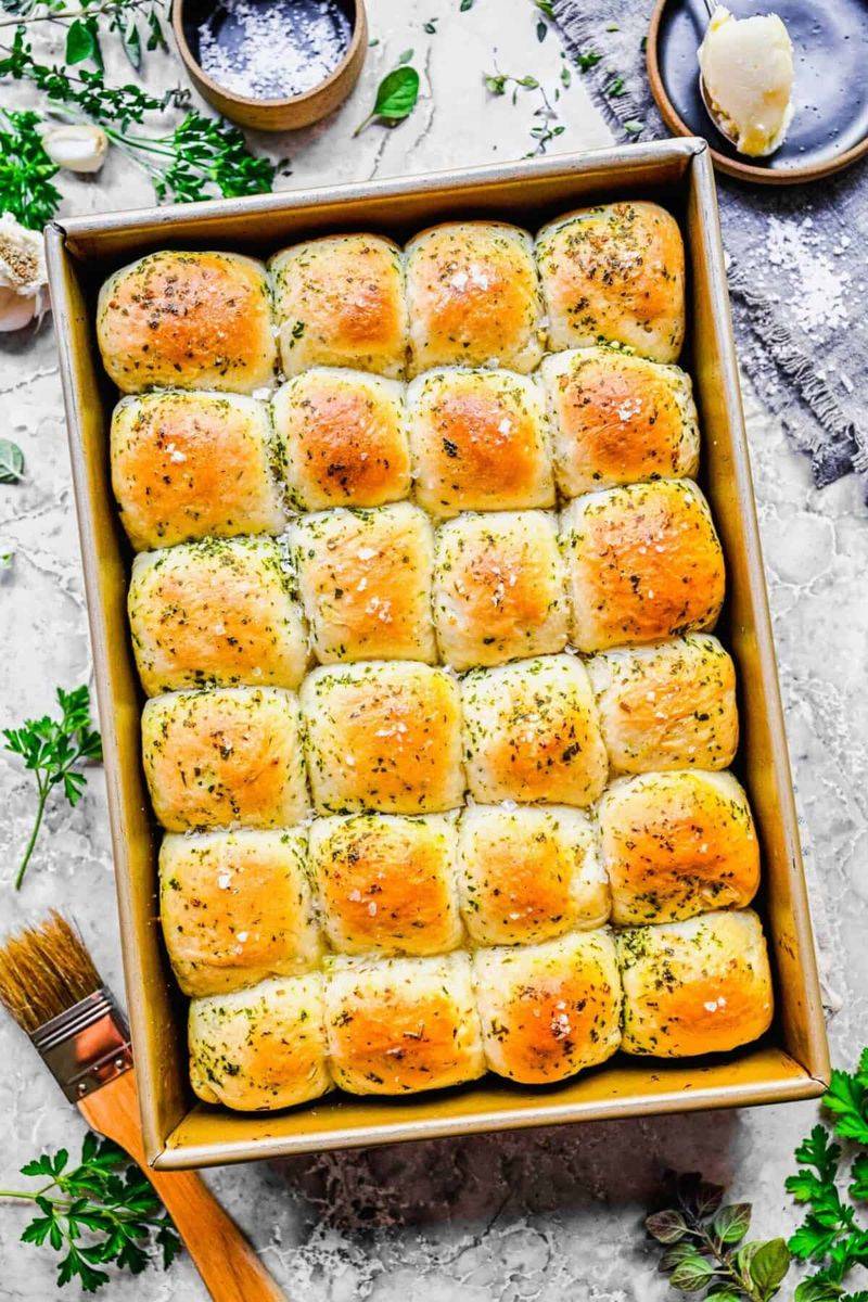 Herbed Parker House Rolls