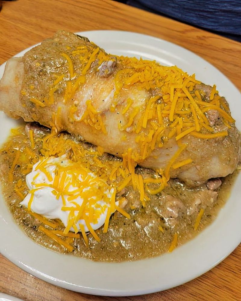 Green Chili Smothered Burritos