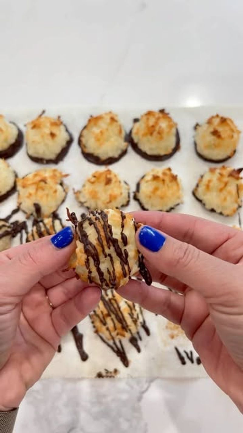 Sweetened Coconut + Egg White Macaroons (lighter, less sweet)