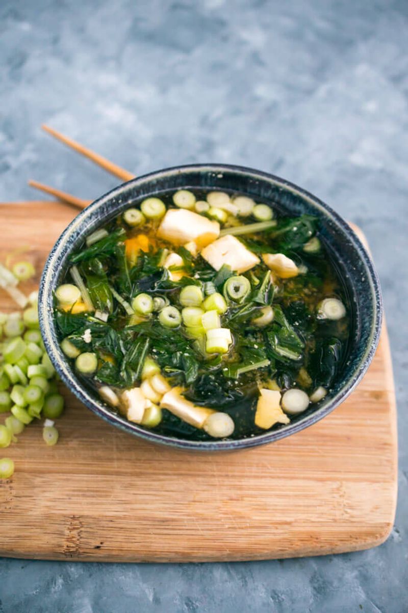 Miso Soup with Tofu and Greens