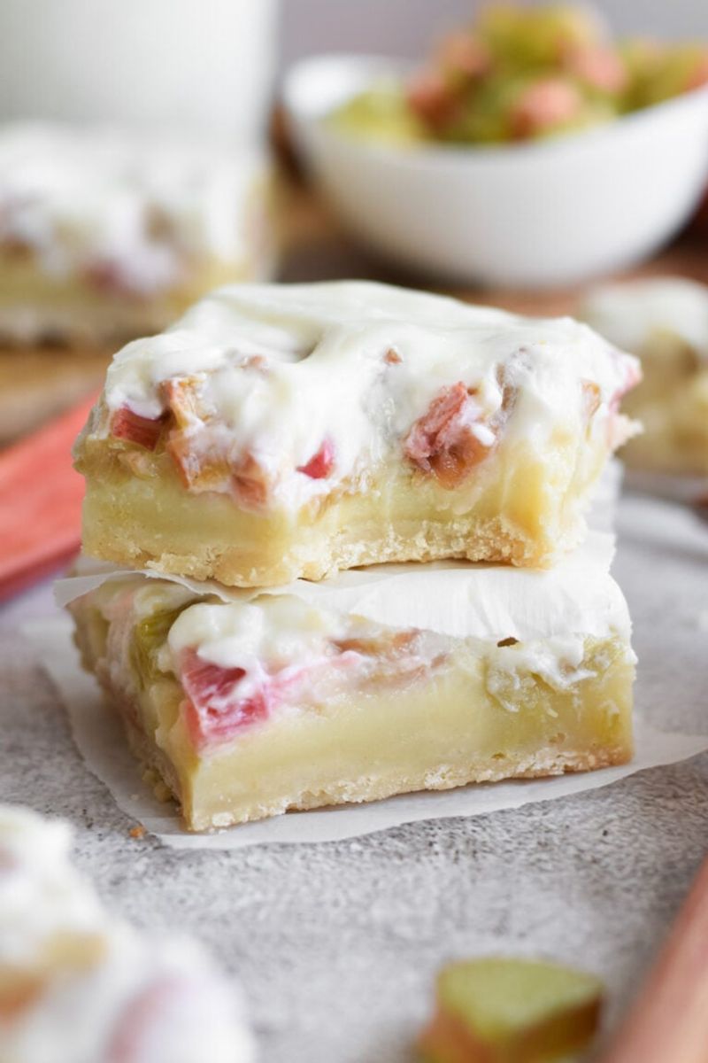 Rhubarb Custard Bars