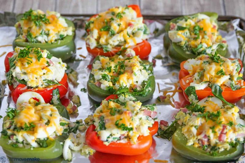 Ham Stuffed Bell Peppers