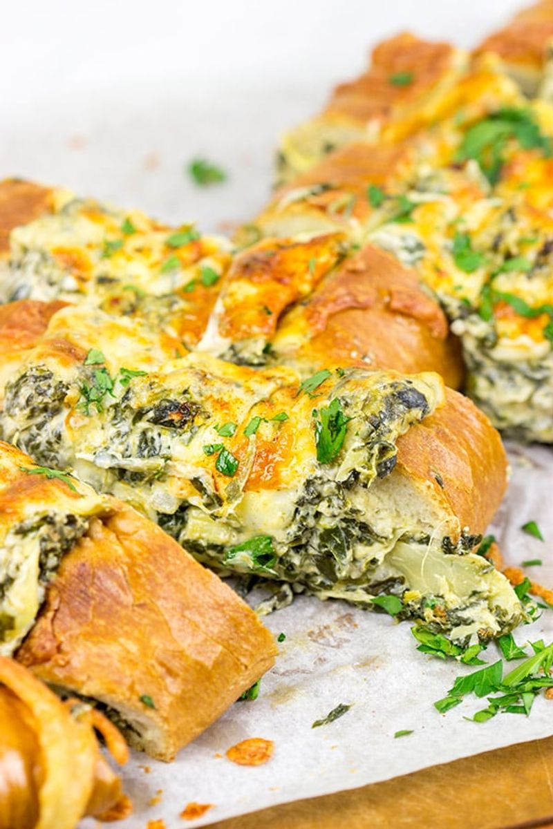 Spinach Artichoke Stuffed Bread