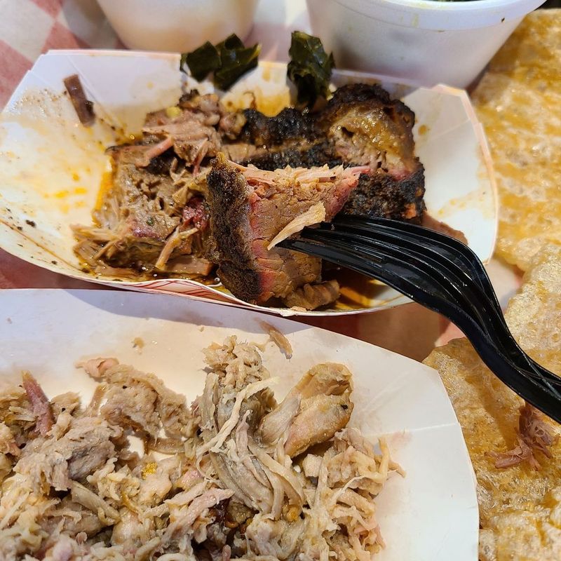 They drown the meat in sauce by default