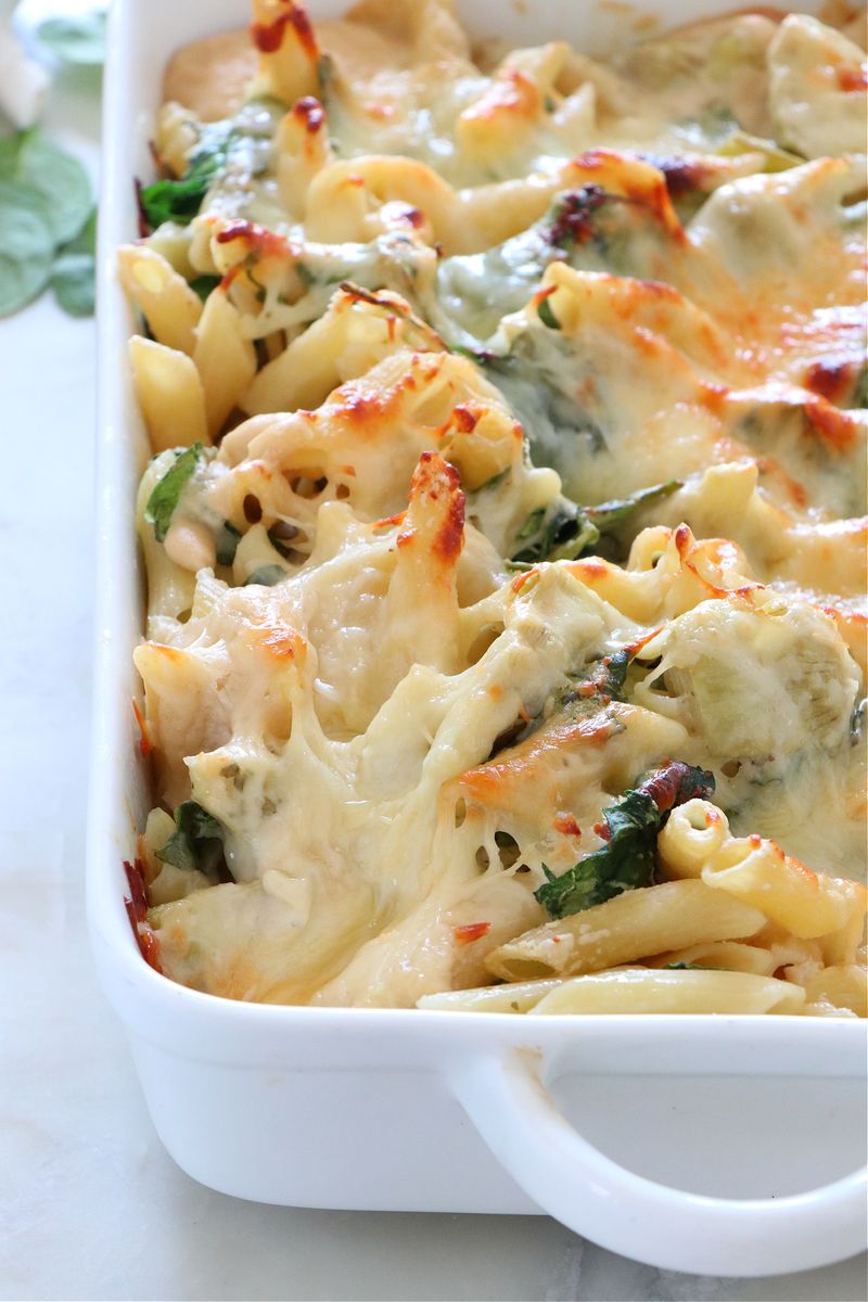 Spinach Artichoke Pasta Bake