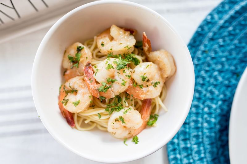 Dijon garlic butter shrimp