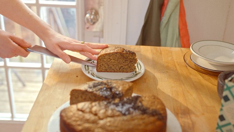 Brown Butter Banana Tahini Cake