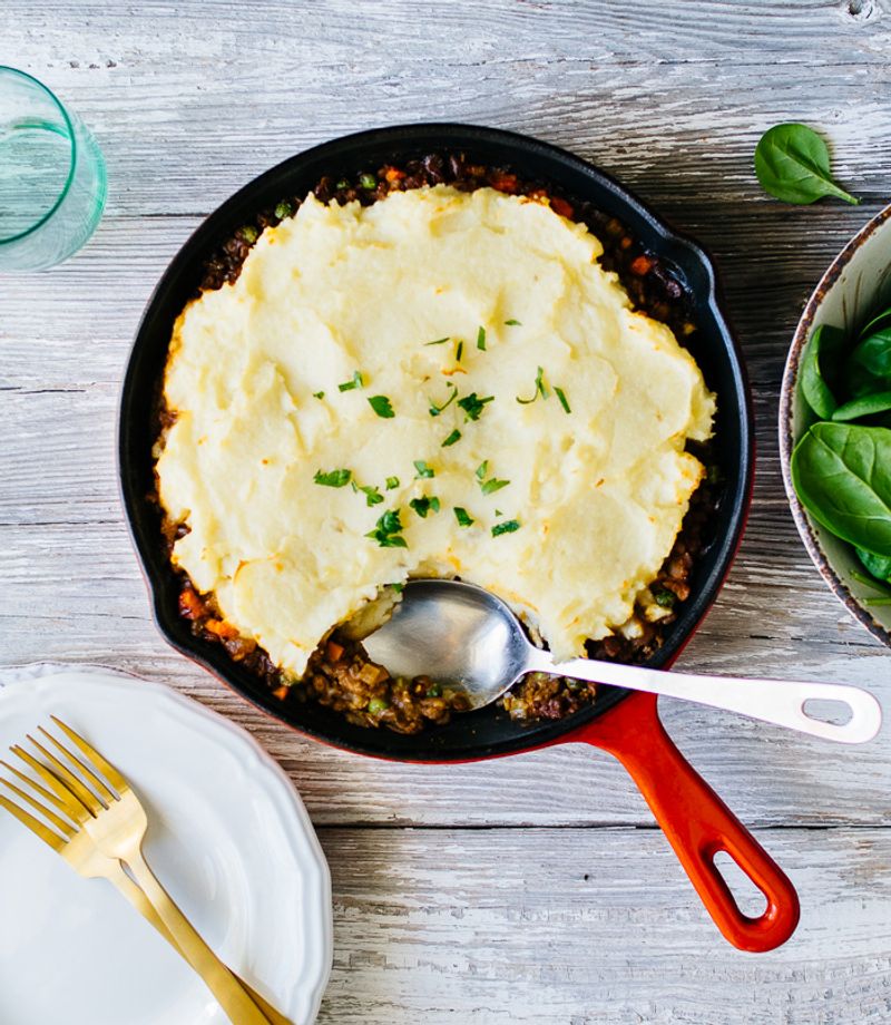 Shepherd’s pie made with leftovers
