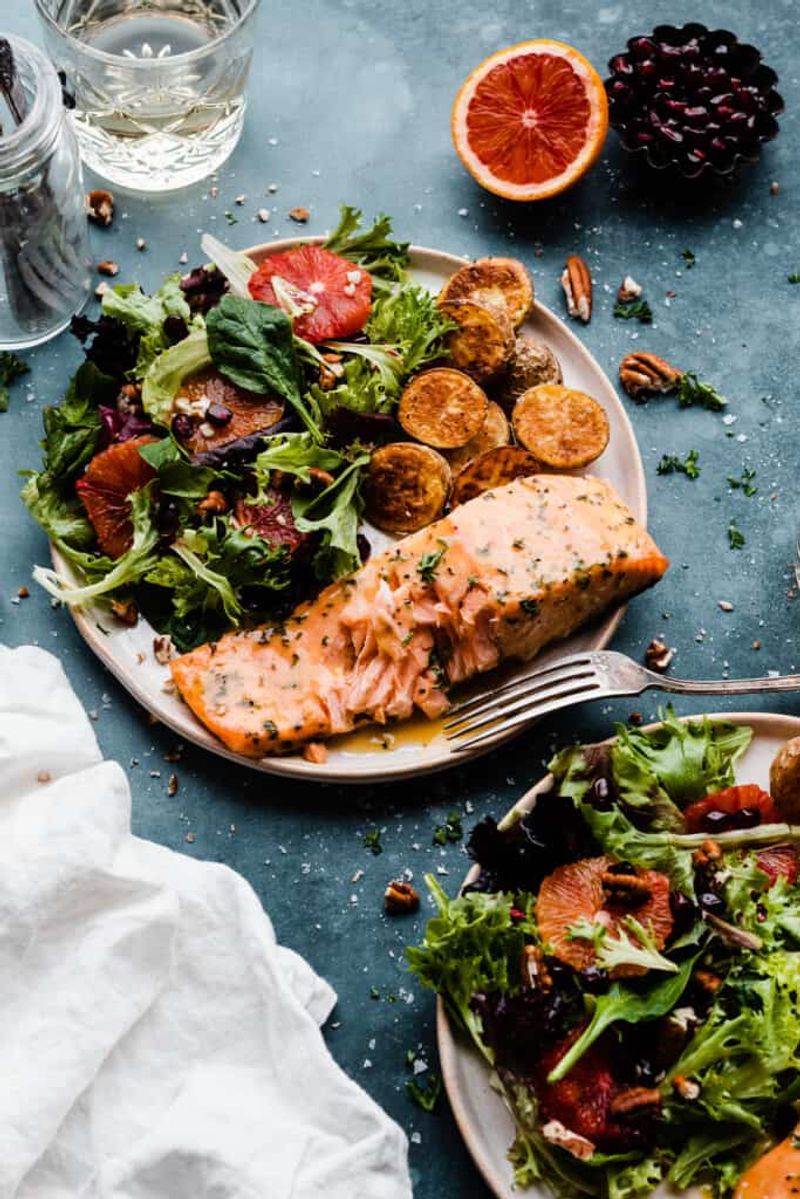 Sheet Pan Salmon With Potatoes
