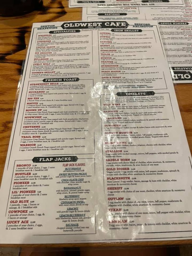 Western-Themed Menu Names