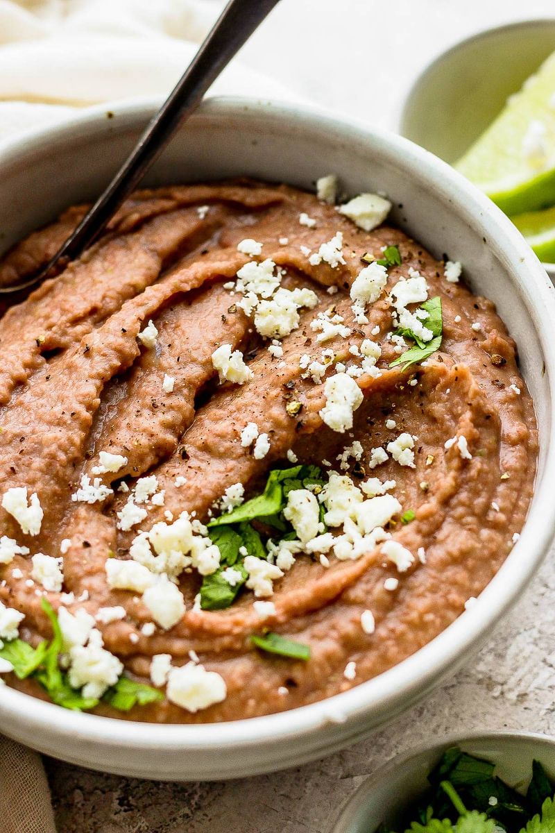 Refried Beans With Cotija
