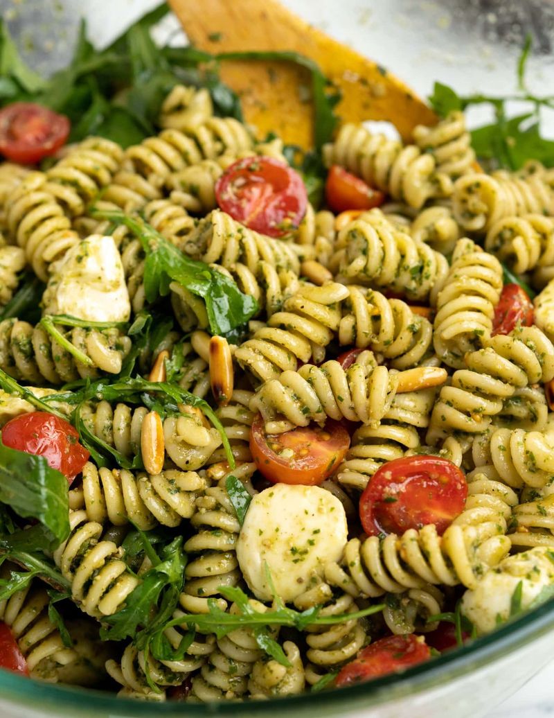 Rotini With Pesto And Cherry Tomatoes