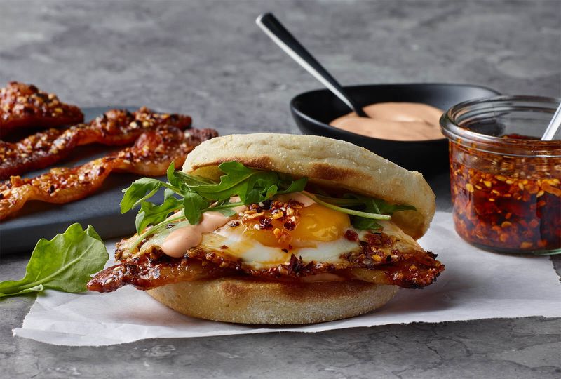 Finish with a hot sauce or chili crisp