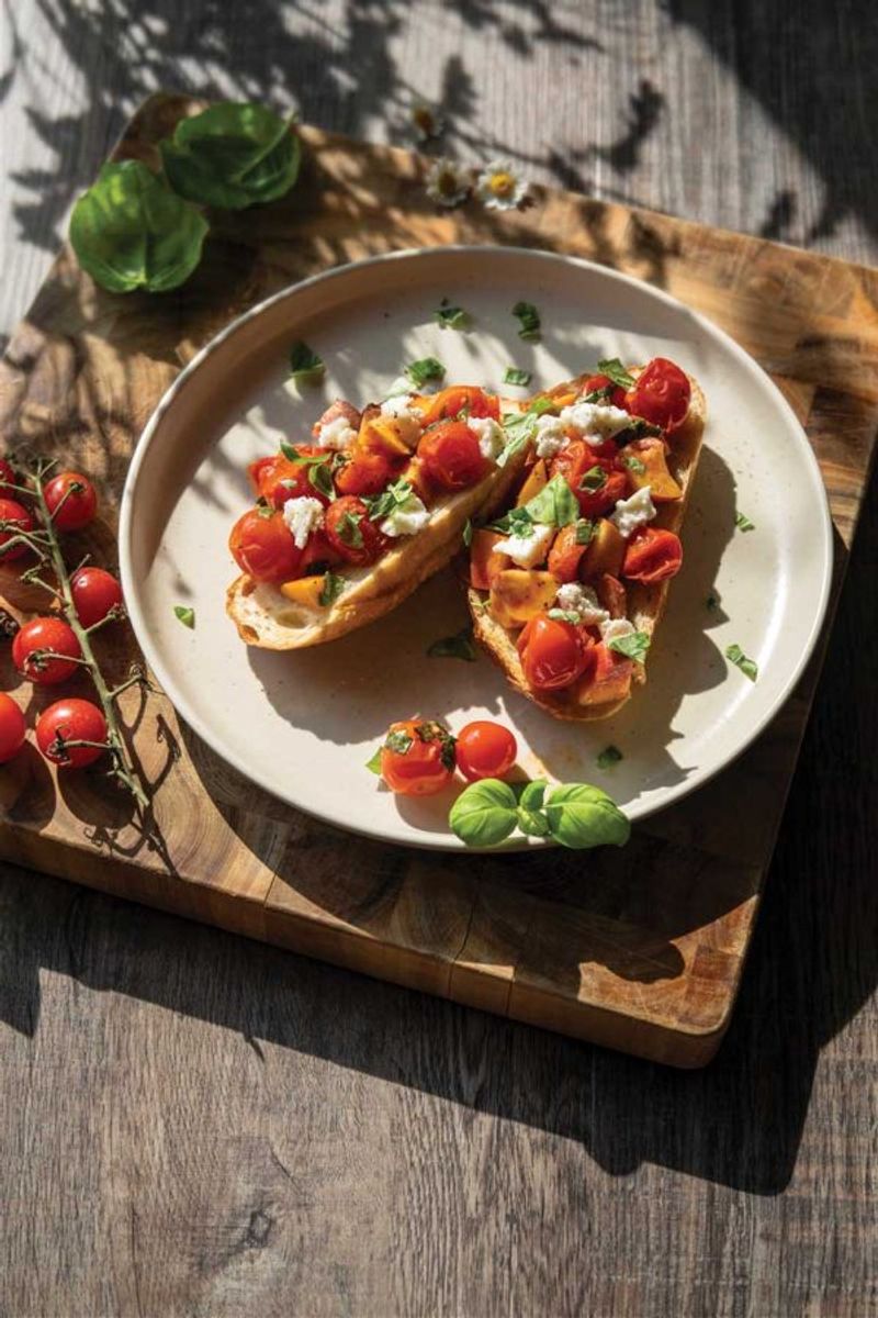 Buffalo Mozzarella and Tomato Bruschetta