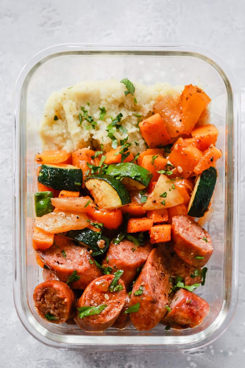 Sheet Pan Primavera with Sausage and Spring Onions