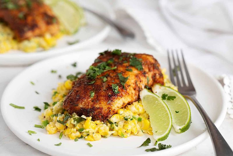 Blackened Cod With Cabbage Slaw