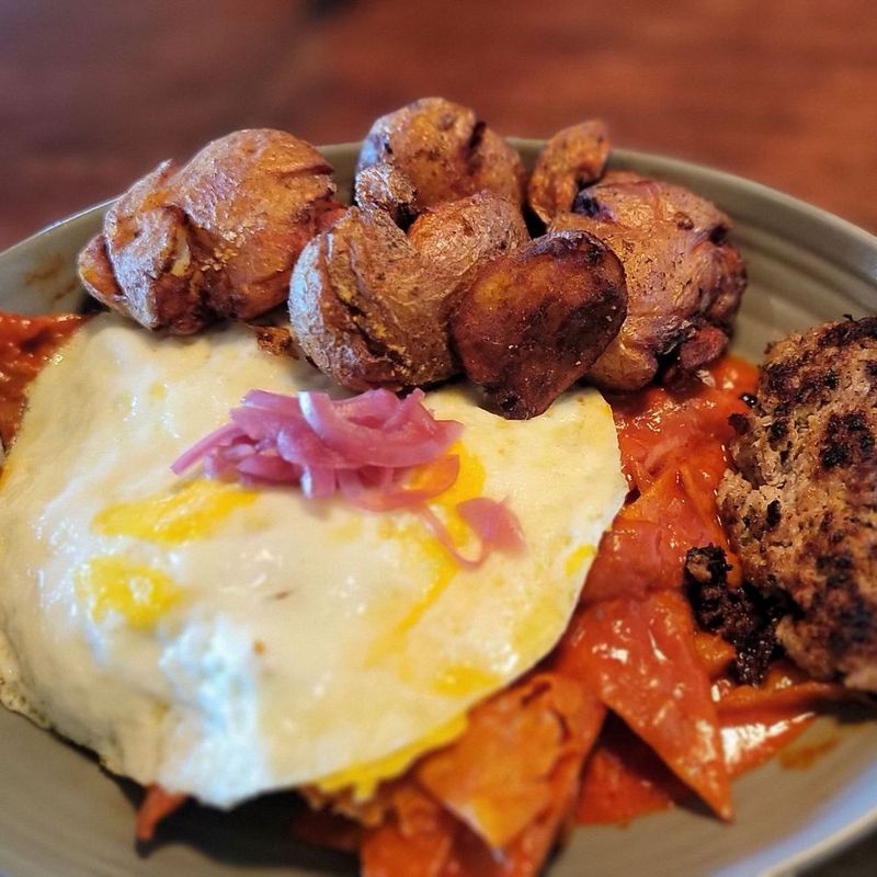 Breakfast Enchiladas Stacked