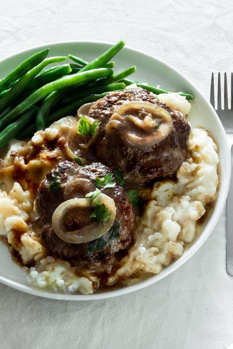 Ohio — Salisbury Steak with Mushroom Gravy and Mashed Potatoes