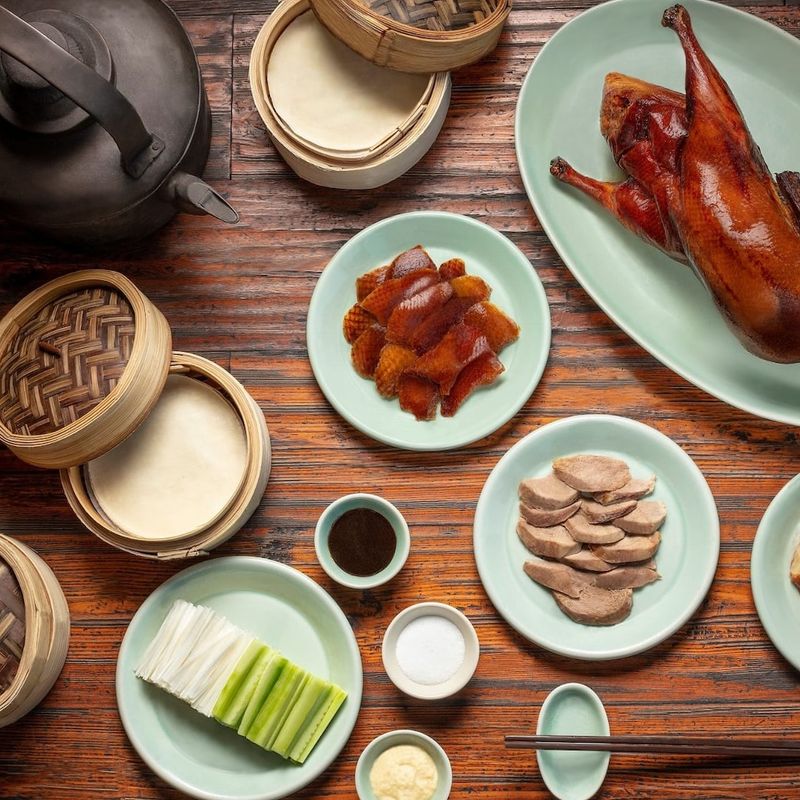 Peking duck (served in courses)