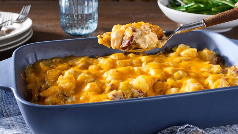 Kielbasa and Cheesy Potato Casserole