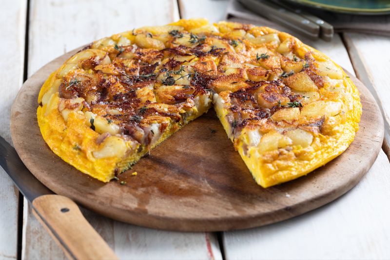 Spring Onion and Potato Frittata