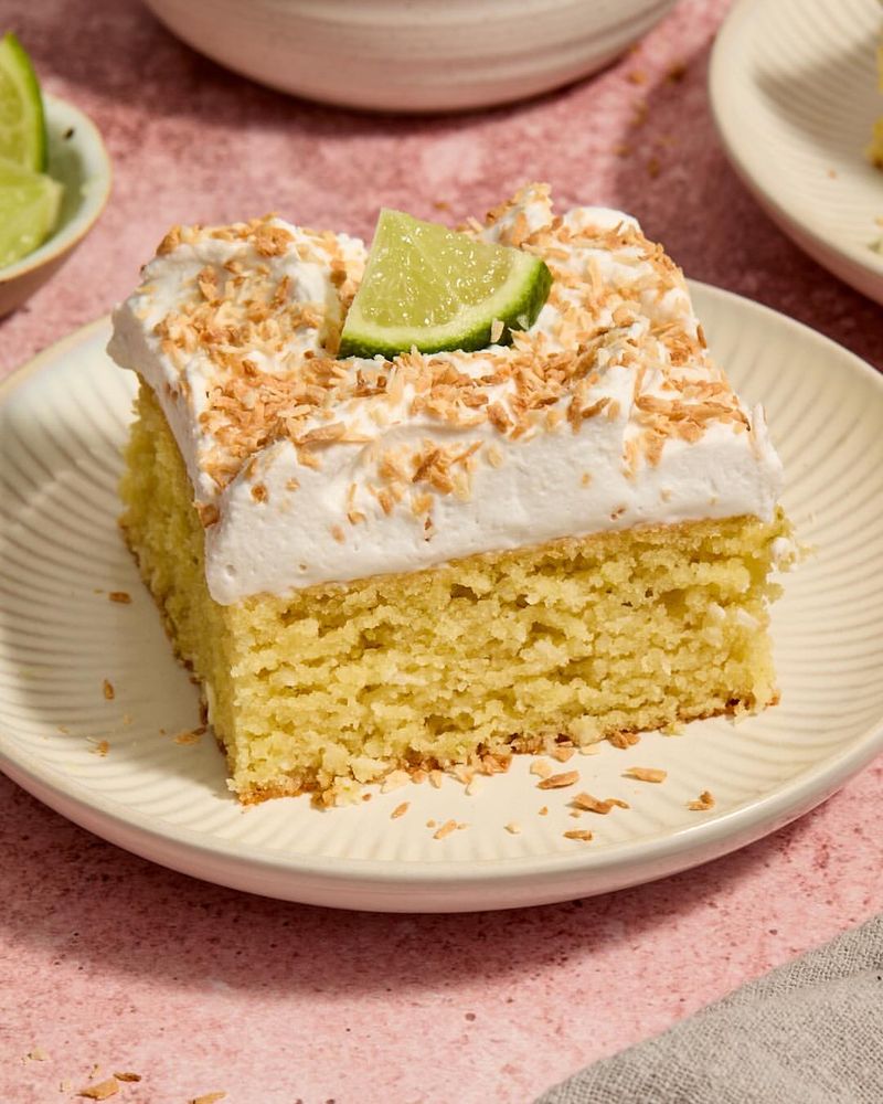Coconut Lime Poke Cake