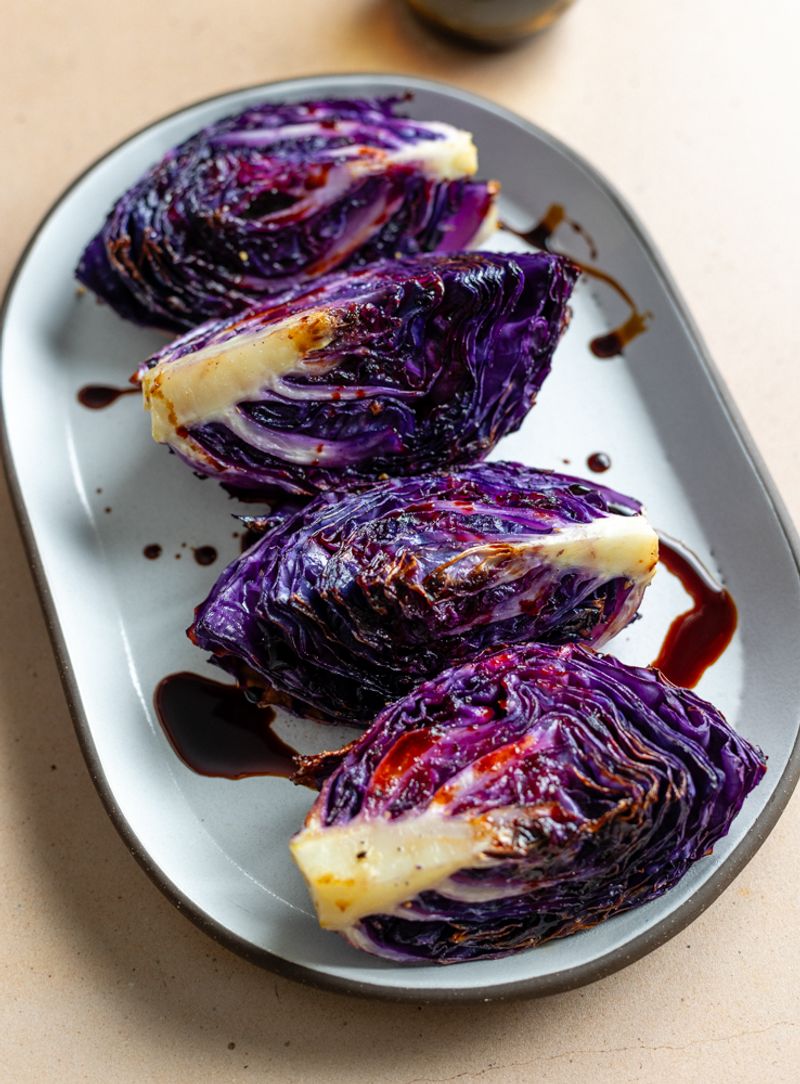 Roasted Red Cabbage Wedges