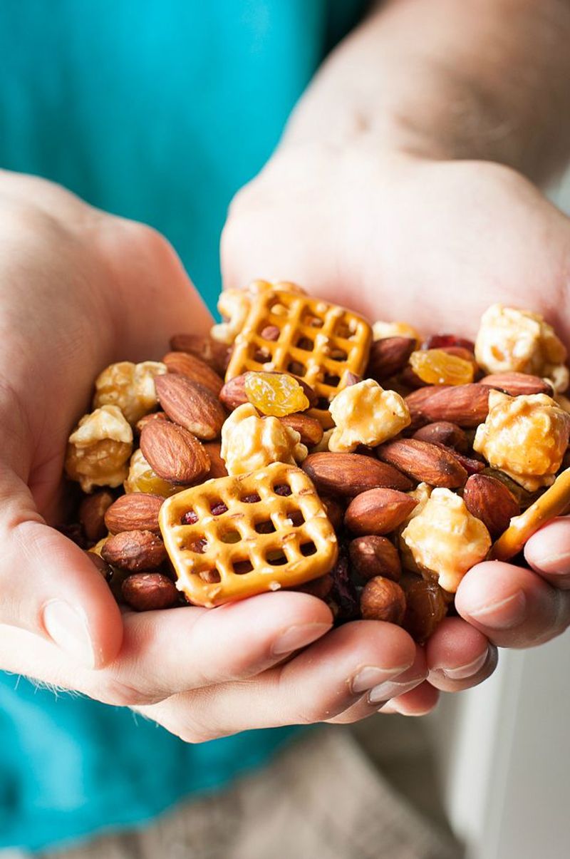 Trail Mix with Dried Fruit and Pretzels