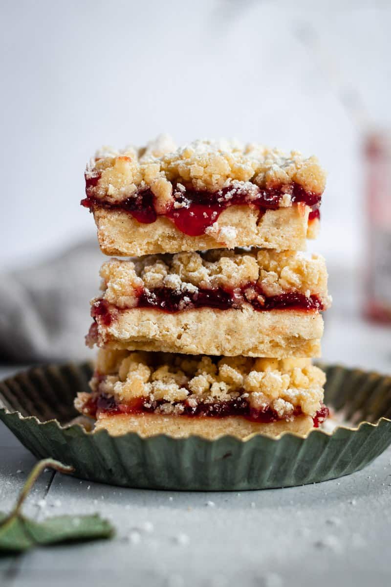 Strawberry Jam Thumbprint Bars