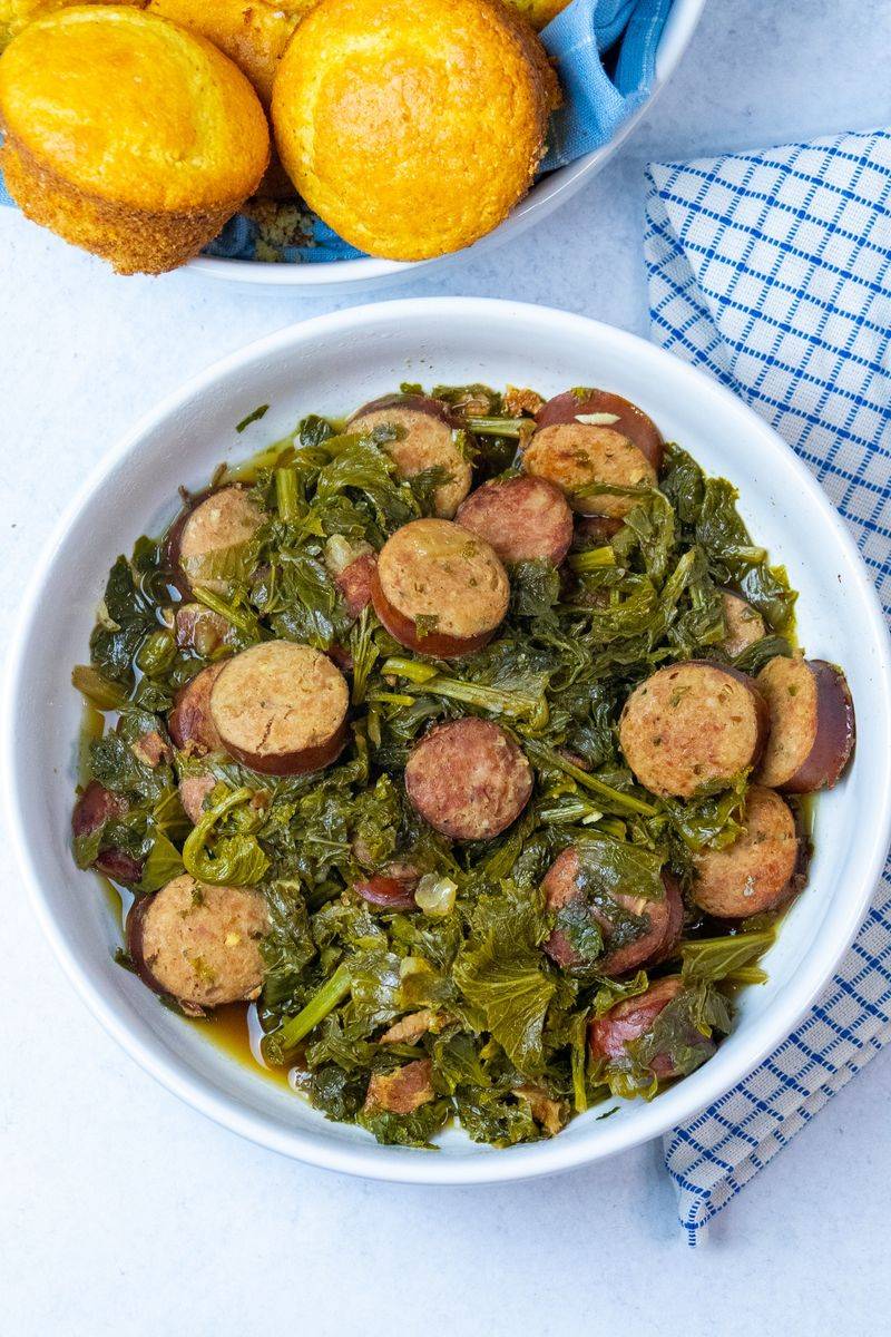 Collard Greens With Smoked Sausage