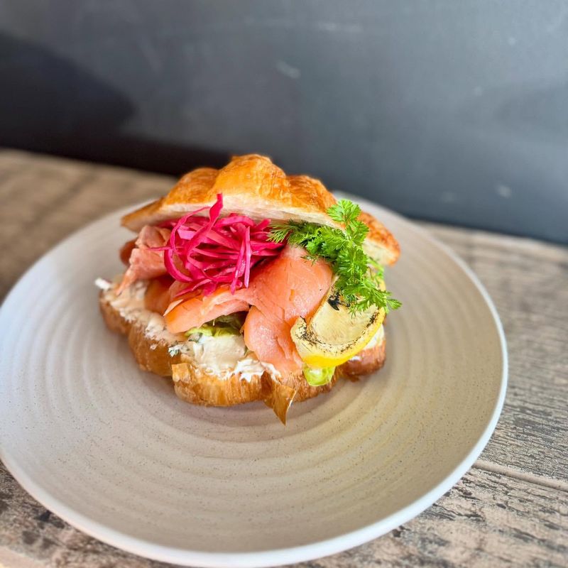 Smoked salmon and herbed cream cheese