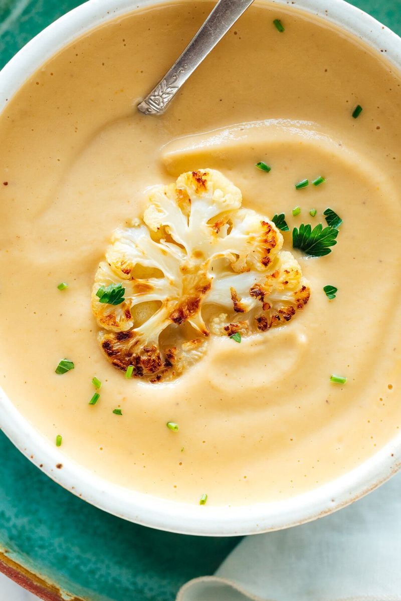 Creamy Cauliflower Soup with Garlic
