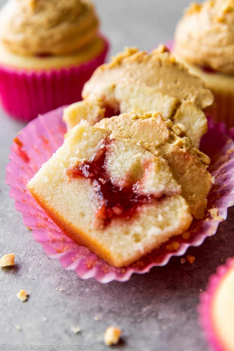 Peanut Butter and Jelly Cupcakes