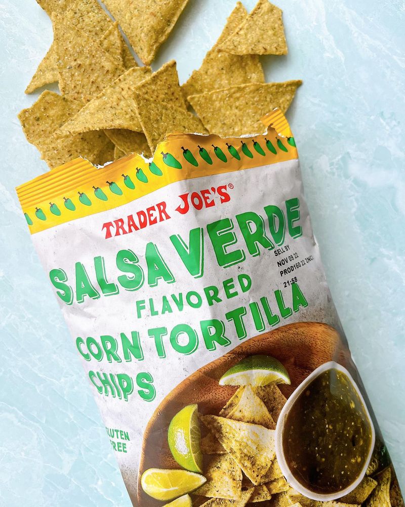 Salsa Verde Flavored Corn Tortilla Chips