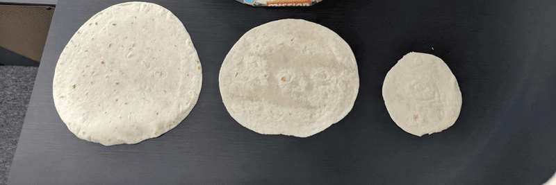 Choosing the wrong tortilla size