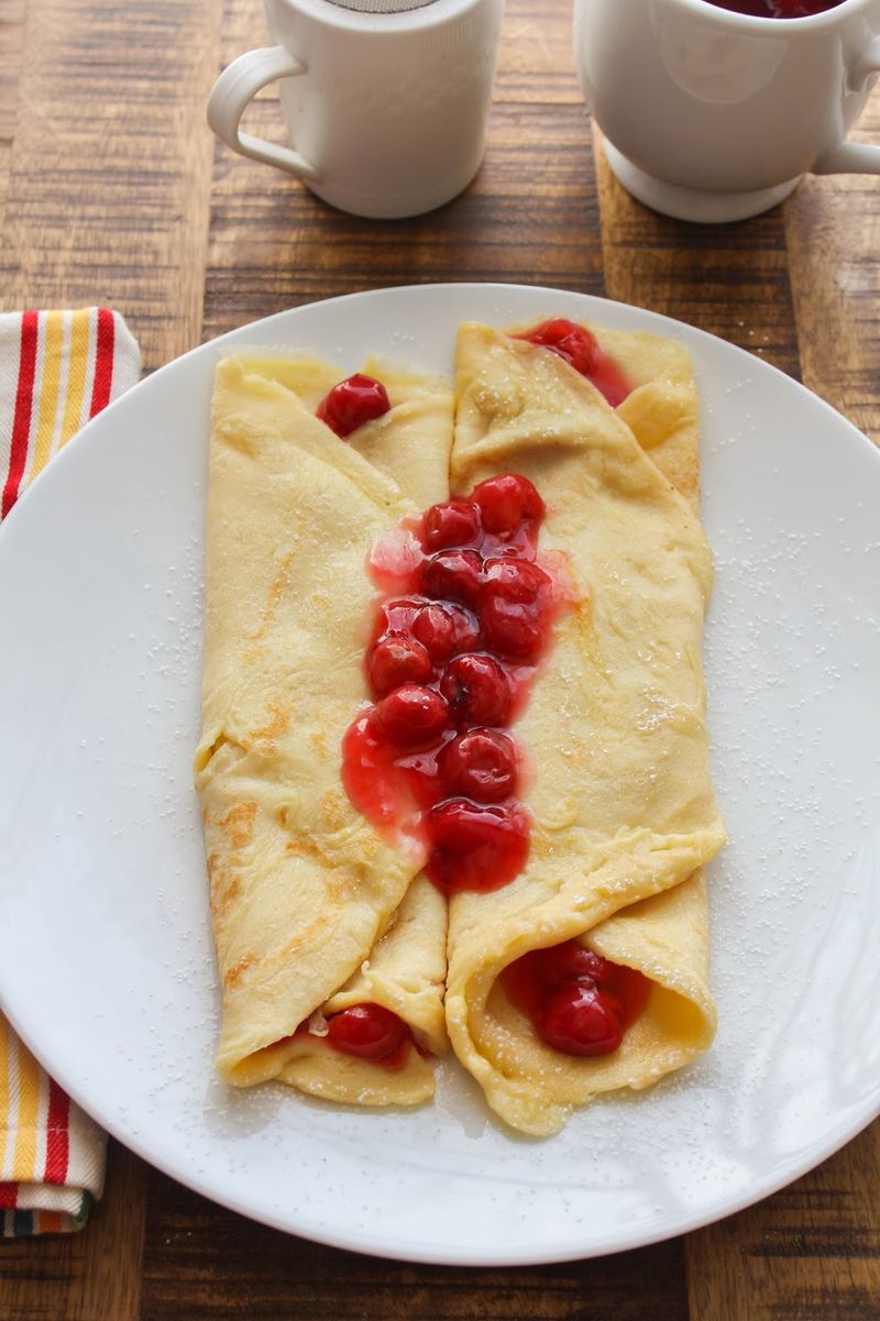 Cherry-Stuffed Crepes (Michigan)